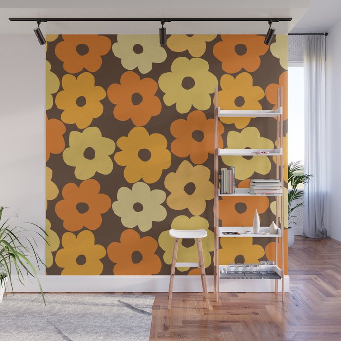 Simple Flower Pattern #2 Wall Mural Gallery Image 1