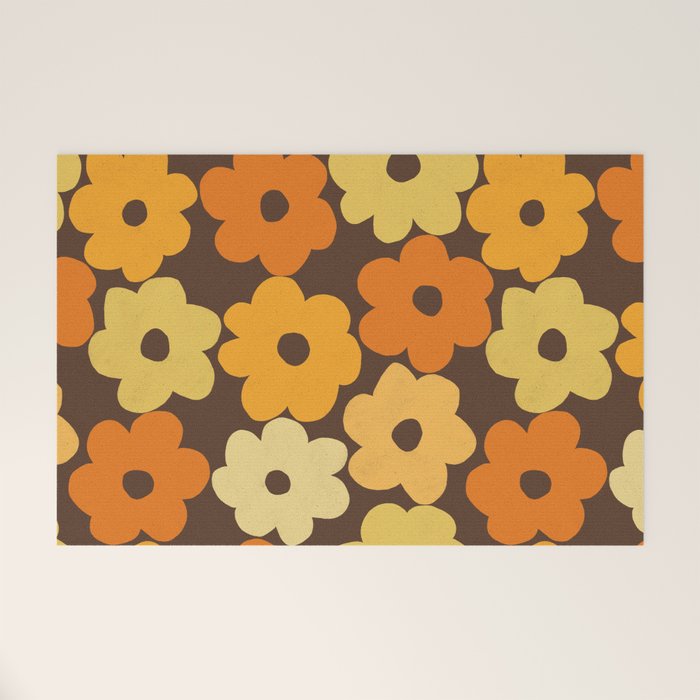 Simple Flower Pattern #2 Welcome Mat Gallery Image 1