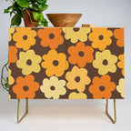 Simple Flower Pattern #2 Credenza Gallery Image 1