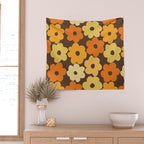 Simple Flower Pattern #2 Wall Tapestry Gallery Image 2