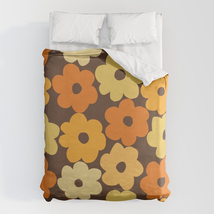 Simple Flower Pattern #2 Duvet Cover Gallery Image 1