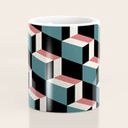 Cuboid Geometric Abstract Shapes Pattern XXXIII Coffee Mug Gallery Image 4