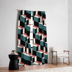 Cuboid Geometric Abstract Shapes Pattern XXXIII Window Curtain Gallery Image 6
