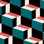 Cuboid Geometric Abstract Shapes Pattern XXXIII Coffee Mug Gallery Image 2