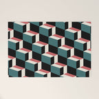 Cuboid Geometric Abstract Shapes Pattern XXXIII Welcome Mat Gallery Image 1