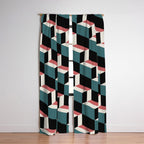 Cuboid Geometric Abstract Shapes Pattern XXXIII Window Curtain Gallery Image 3