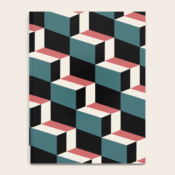 Cuboid Geometric Abstract Shapes Pattern XXXIII Notebook Gallery Image 4