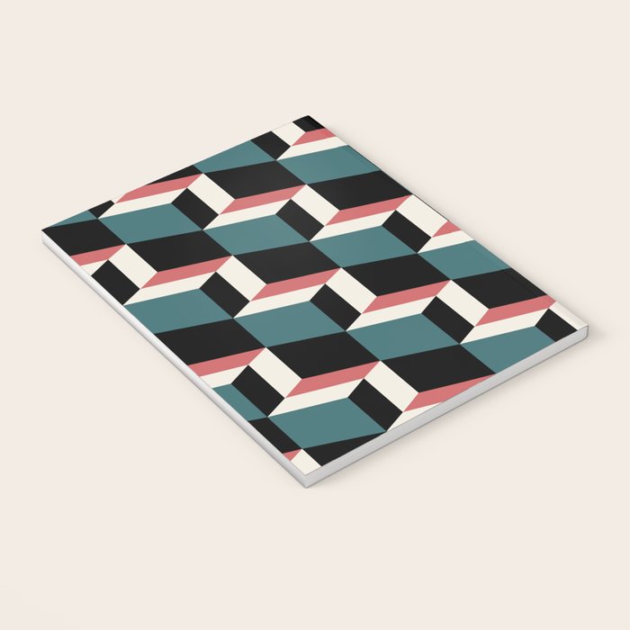 Cuboid Geometric Abstract Shapes Pattern XXXIII Notebook Gallery Image 3