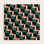 Cuboid Geometric Abstract Shapes Pattern XXXIII Wood Wall Art Gallery Image 1
