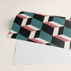 Cuboid Geometric Abstract Shapes Pattern XXXIII Wrapping Paper Gallery Image 2