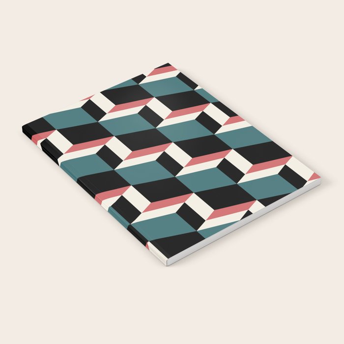 Cuboid Geometric Abstract Shapes Pattern XXXIII Notebook Gallery Image 2