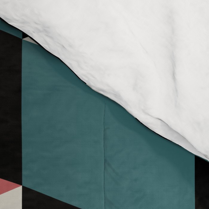Cuboid Geometric Abstract Shapes Pattern XXXIII Comforter Gallery Image 4