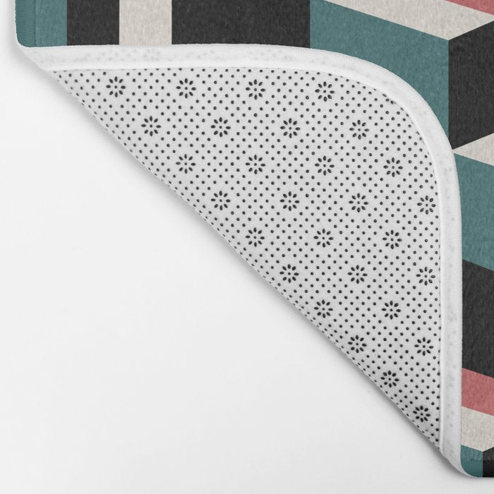 Cuboid Geometric Abstract Shapes Pattern XXXIII Bath Mat Gallery Image 2