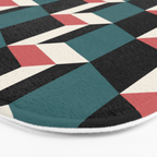 Cuboid Geometric Abstract Shapes Pattern XXXIII Bath Mat Gallery Image 3