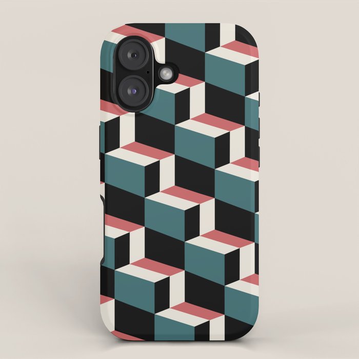 Cuboid Geometric Abstract Shapes Pattern XXXIII iPhone Case Gallery Image 1