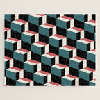 Cuboid Geometric Abstract Shapes Pattern XXXIII Jigsaw Puzzle Gallery Image 1