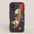 Big Bang Generation - A romantic boat ride amongst planets & stars in space iPhone Case Gallery Image 1