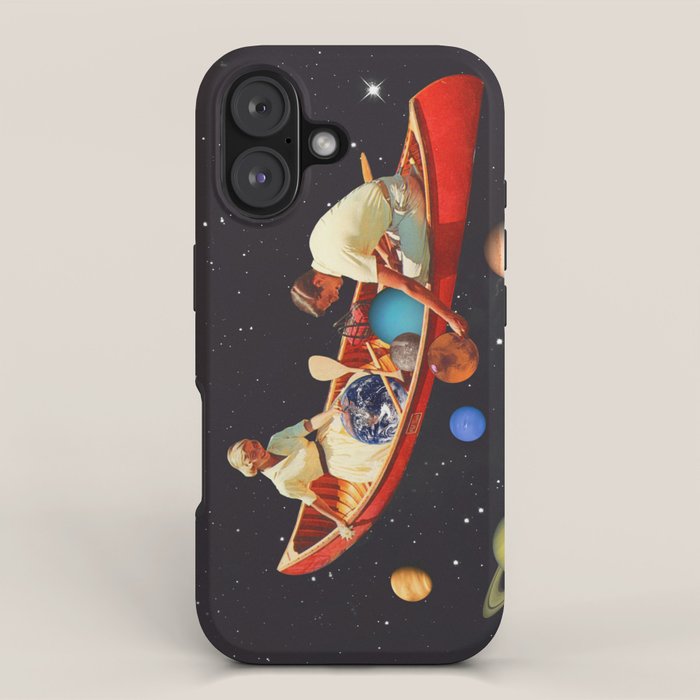Big Bang Generation - A romantic boat ride amongst planets & stars in space iPhone Case Gallery Image 1