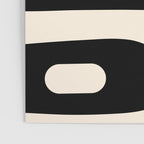 Mid Century Modern Piquet Abstract Pattern in Black and Almond Cream Poster Gallery Image 3