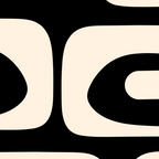 Mid Century Modern Piquet Abstract Pattern in Black and Almond Cream Coffee Mug Gallery Image 2