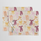 Pastel Watercolor Bow Ties Placemat Gallery Image 1