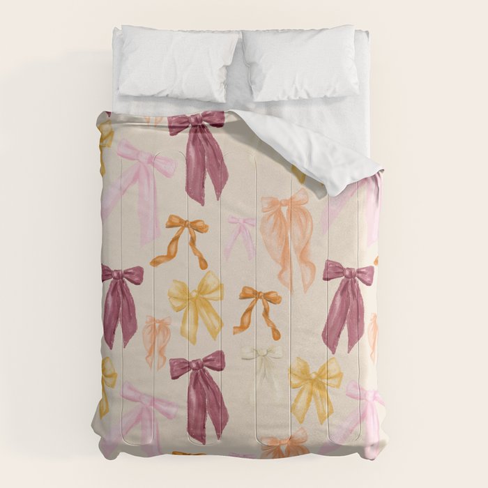 Pastel Watercolor Bow Ties Comforter Gallery Image 1