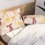 Pastel Watercolor Bow Ties Pillow Sham Gallery Image 2