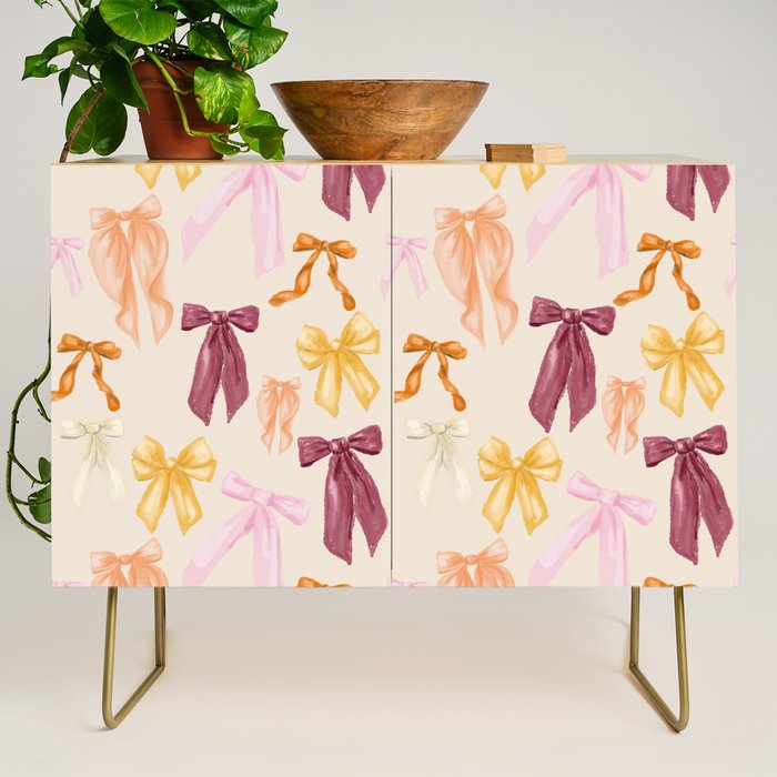 Pastel Watercolor Bow Ties Credenza Gallery Image 1