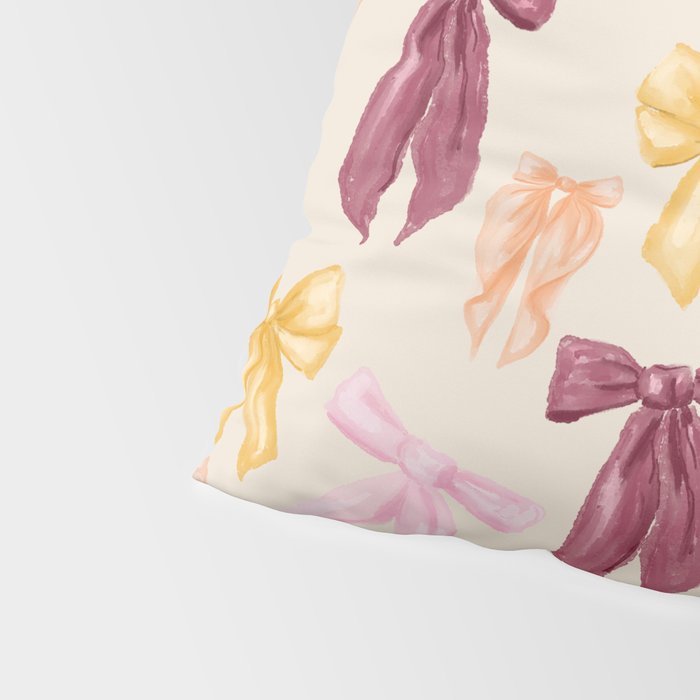 Pastel Watercolor Bow Ties Pillow Sham Gallery Image 4