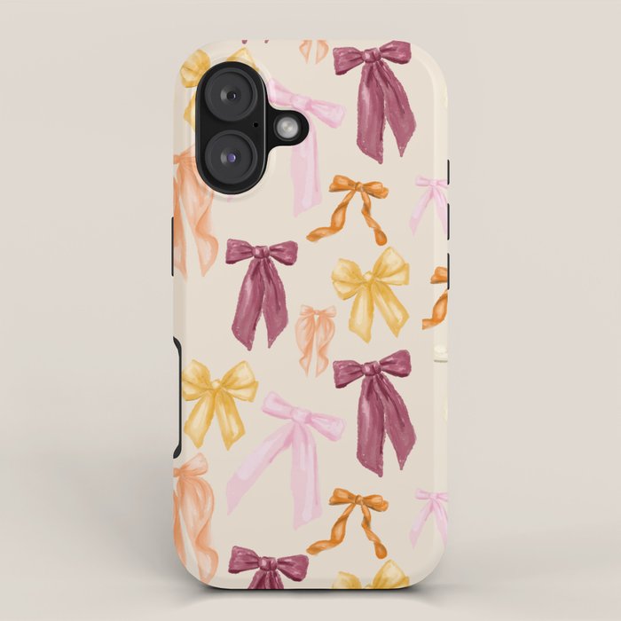 Pastel Watercolor Bow Ties iPhone Case Gallery Image 1