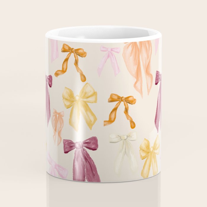 Pastel Watercolor Bow Ties Coffee Mug Gallery Image 4
