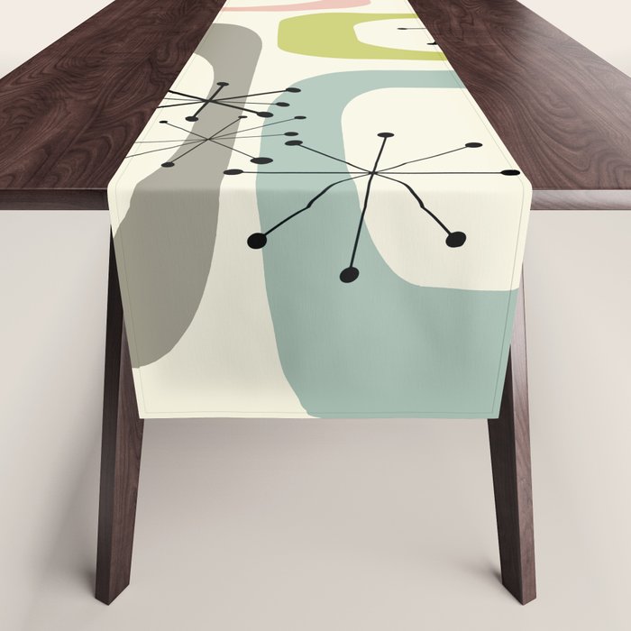 Mid Century Modern Shapes #society6 #buyart Table Runner Gallery Image 1