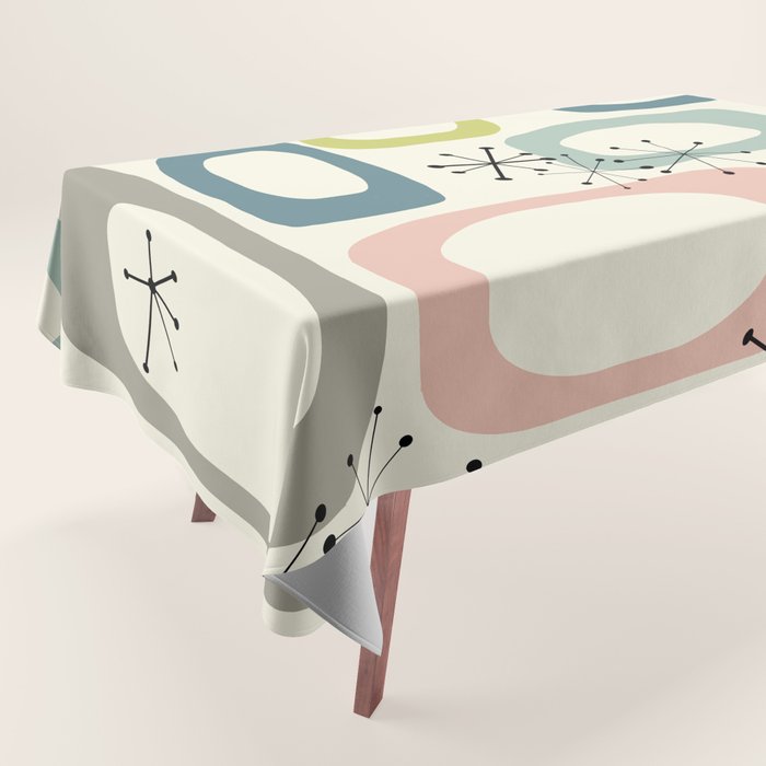 Mid Century Modern Shapes #society6 #buyart Tablecloth Gallery Image 1