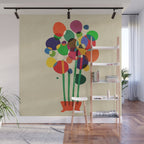 Happy flowers in the vase Wall Mural Gallery Image 1