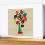 Happy flowers in the vase Wall Mural Gallery Image 2