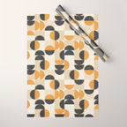 Mid century modern halfmoon pattern Wrapping Paper Gallery Image 1