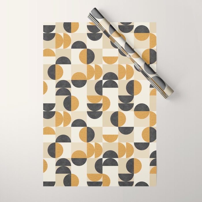 Mid century modern halfmoon pattern Wrapping Paper Gallery Image 1