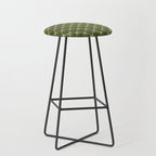 Bows & Ribbons Pattern XXII Dark Olive Green Stool Gallery Image 1