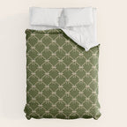 Bows & Ribbons Pattern XXII Dark Olive Green Comforter Gallery Image 6