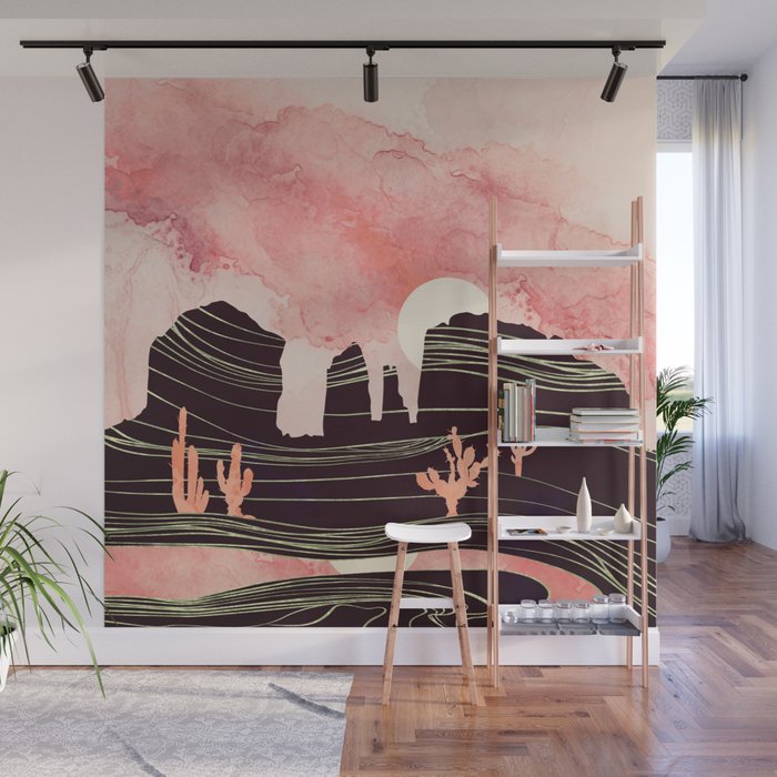 Rose Desert Wall Mural Gallery Image 1