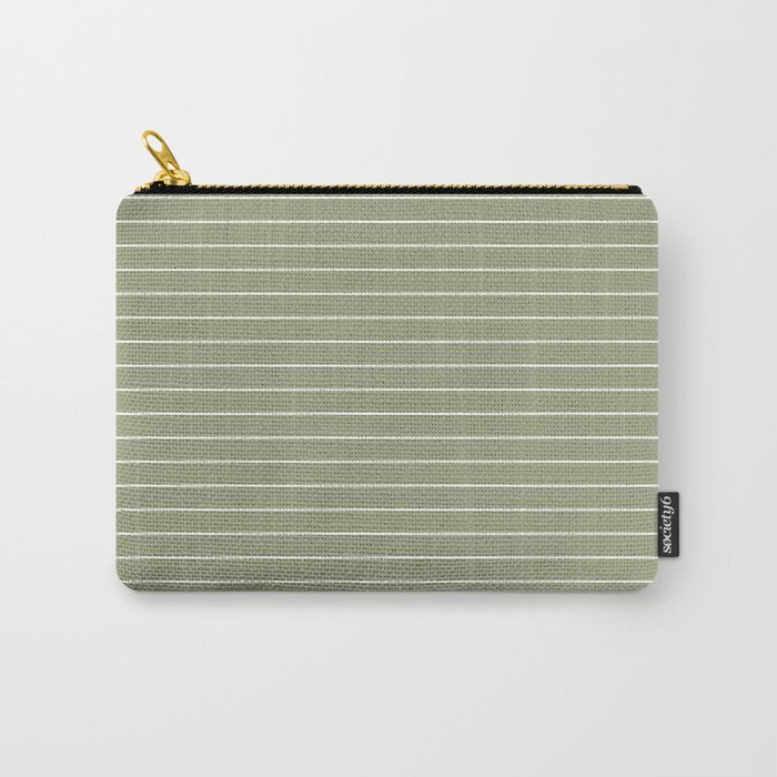 Minimal Arch LIII Earthy Sage Green Modern Geometric Lines Carry All Pouch Gallery Image 1