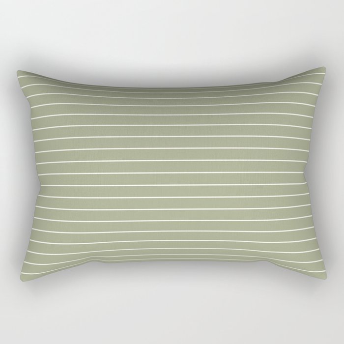 Minimal Arch LIII Earthy Sage Green Modern Geometric Lines Rectangular Pillow Gallery Image 1