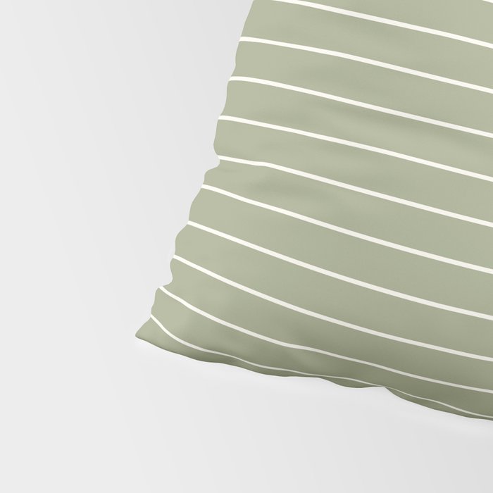 Minimal Arch LIII Earthy Sage Green Modern Geometric Lines Pillow Sham Gallery Image 4