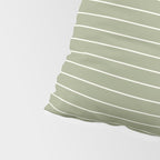 Minimal Arch LIII Earthy Sage Green Modern Geometric Lines Pillow Sham Gallery Image 4