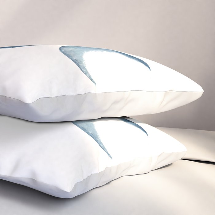 Blue Moon Phases Watercolor Pillow Sham Gallery Image 3