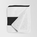 Black and White Horizontal Stripes Throw Blanket Gallery Image 3