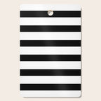 Black and White Horizontal Stripes Cutting Board Gallery Image 1