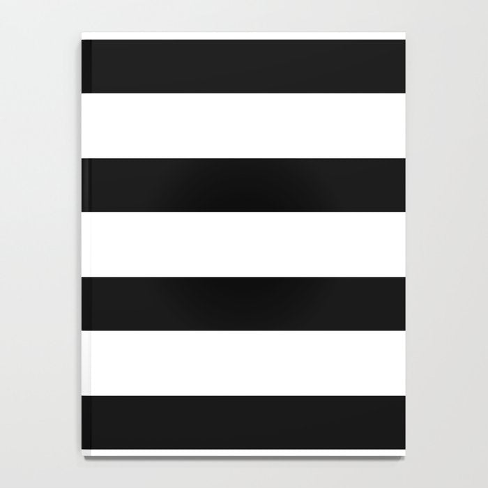Black and White Horizontal Stripes Notebook Gallery Image 4