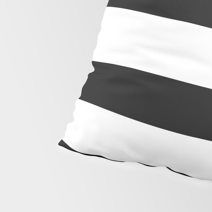 Black and White Horizontal Stripes Pillow Sham Gallery Image 4