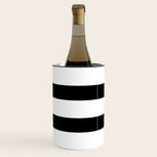 Black and White Horizontal Stripes Wine Chiller Gallery Image 3